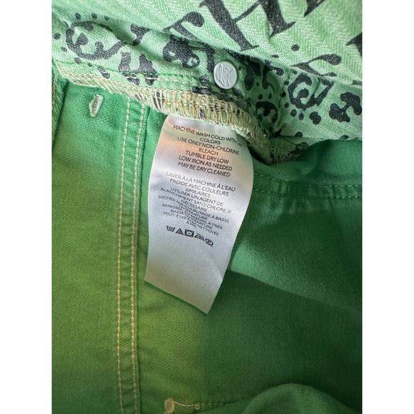 We The Free People High-Rise Straight Leg Jeans Size 26 Green 5 Pocket EUC - Picture 13 of 16